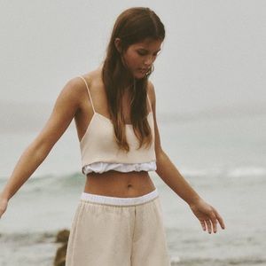 NWT ZARA Satin Effect Crop Top